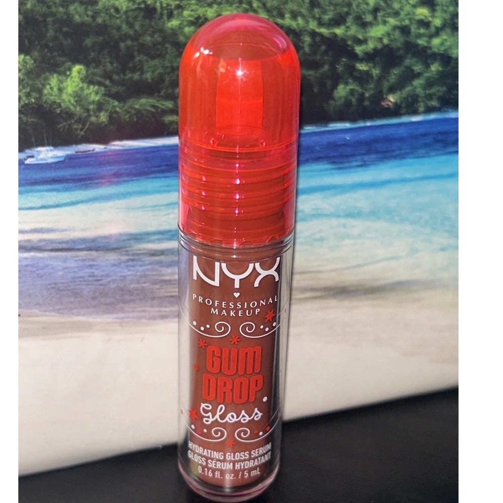 NYX Gumdrop Gloss Hydrating Gloss Serum 01 Hydra-Honey Brown Lip Gloss‎ NEW